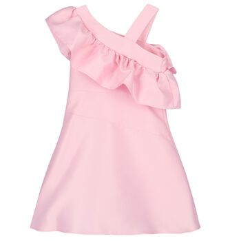 Girls Pink Ruffled Dress