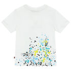 Younger Boys White Logo T-Shirt, 1, hi-res