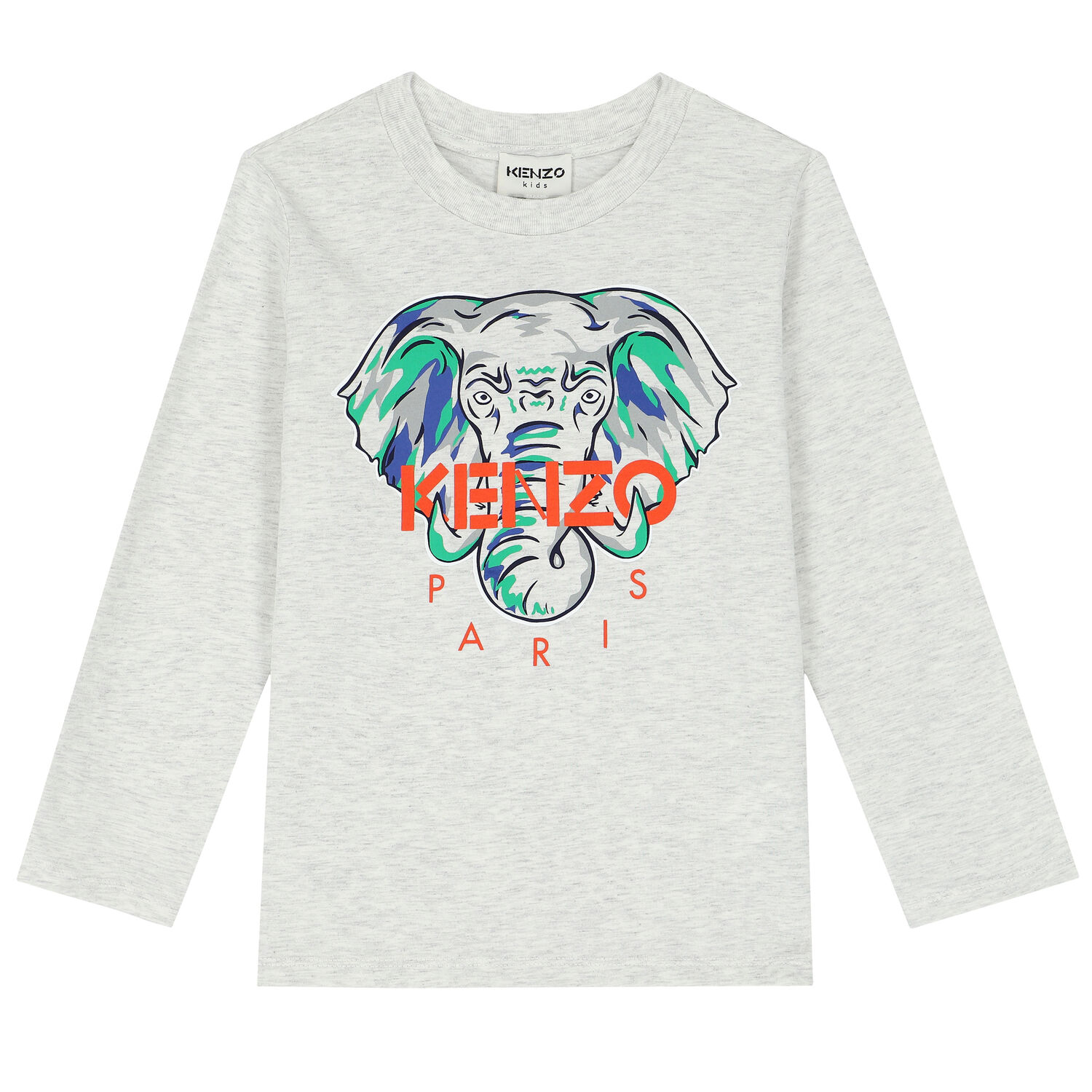 Boys Grey Elephant Logo T-Shirt, 1, hi-res