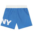 Boys Blue Logo Swim Shorts, 1, hi-res