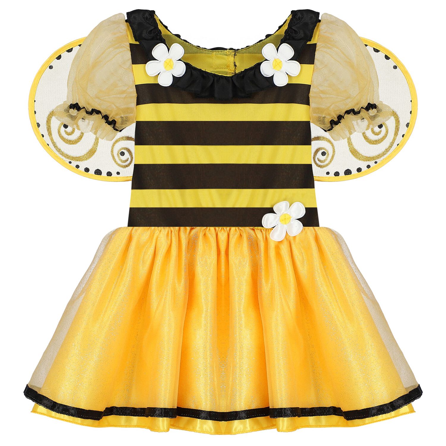 Girls Yellow & Black Little Stinger Costume, 1, hi-res