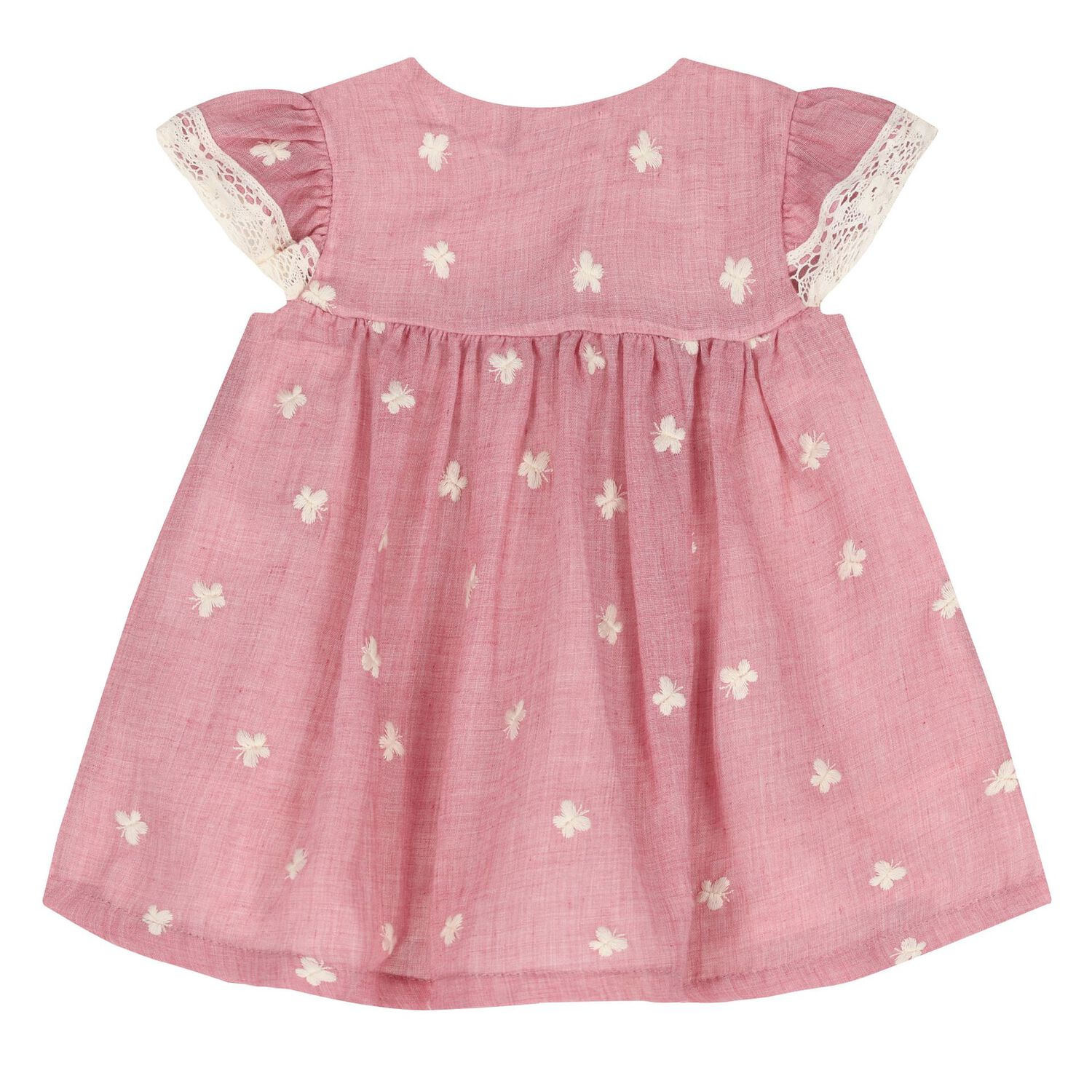 Baby Girls Red Floral Embroidered Dress Set, 2, hi-res image number null