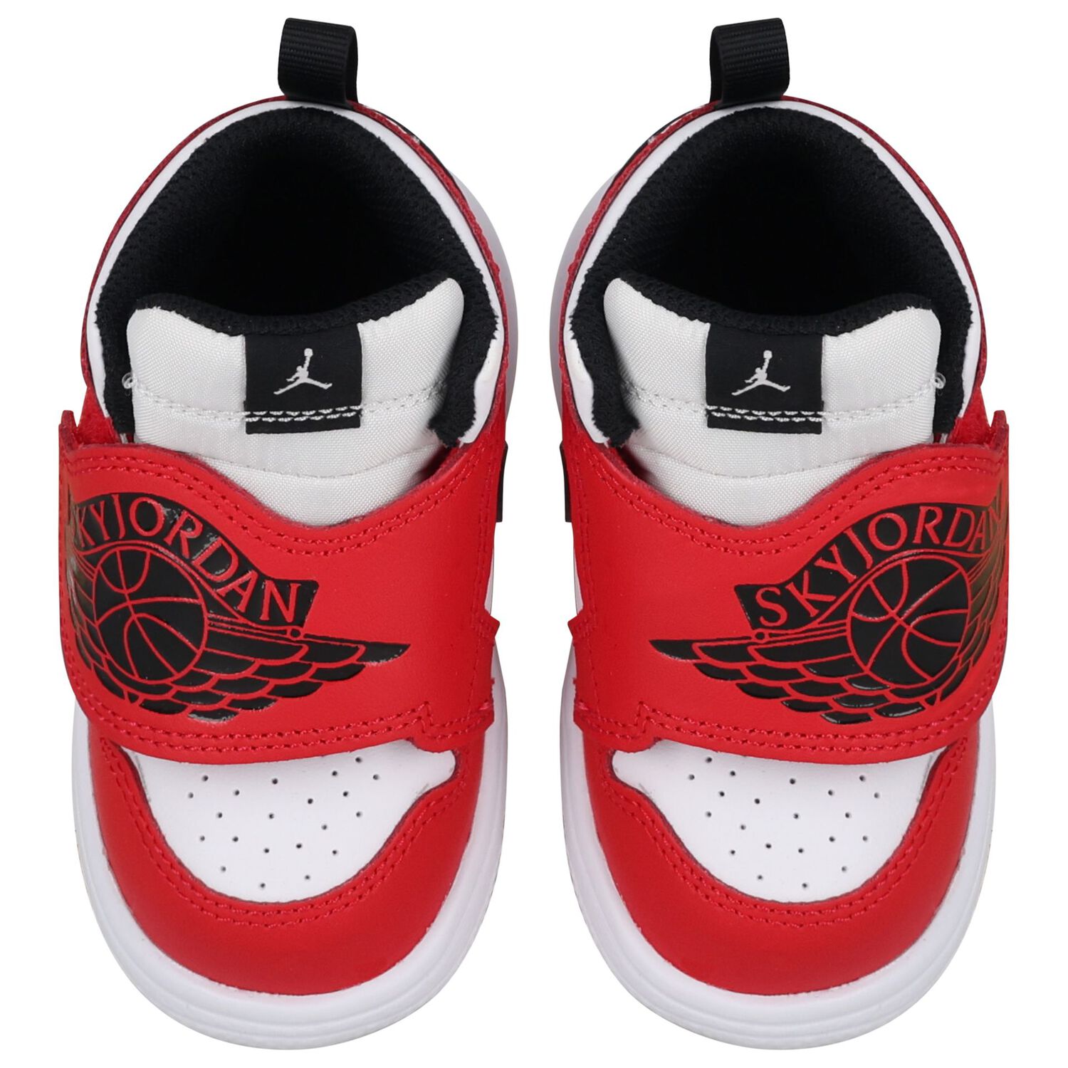 Black, Red & White Sky Jordan 1 Trainers, 4, hi-res