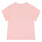 Younger Girls Pink Teddy Bear Logo T-Shirt, 6, hi-res