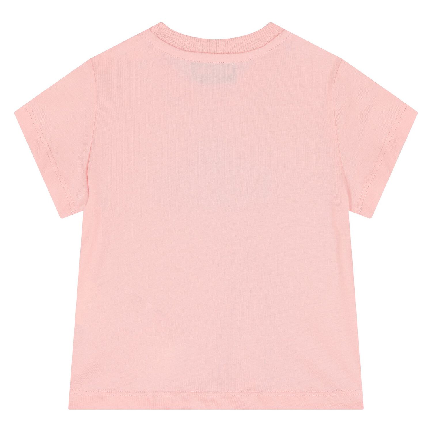 Younger Girls Pink Teddy Bear Logo T-Shirt, 6, hi-res