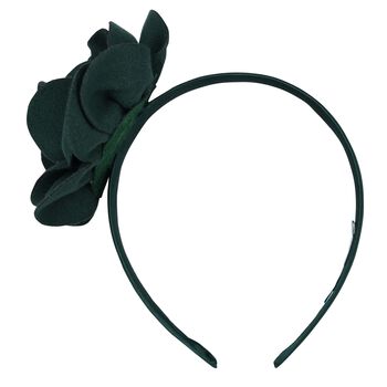 Girls Green Flower Headband