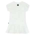 Girls White Diamond Dress, 2, hi-res