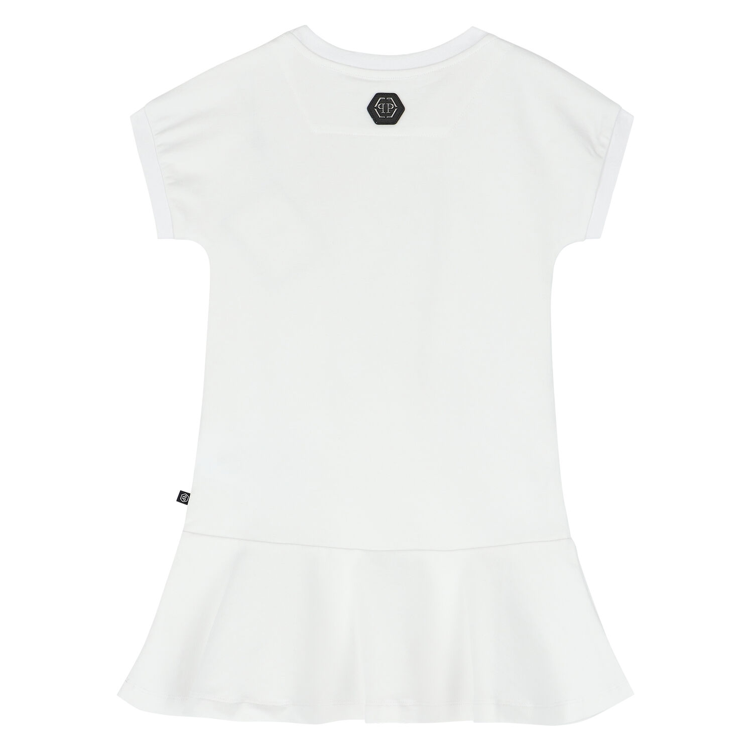 Girls White Diamond Dress, 2, hi-res