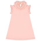 Girls Pink Ruffled Dress, 1, hi-res