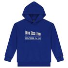 Boys Blue Logo Hooded Top, 1, hi-res