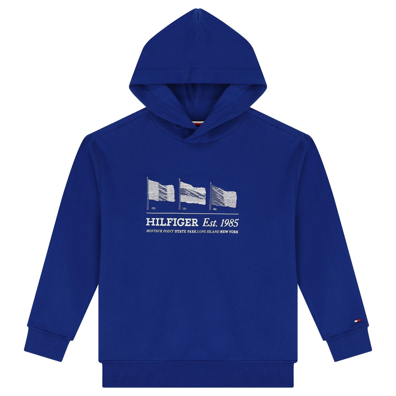Boys Blue Logo Hooded Top, 1, hi-res image number null