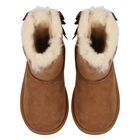 Younger Girls Beige Bailey Bow II Suede Boots, 2, hi-res