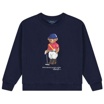 Boys Navy Blue Polo Bear Sweatshirt