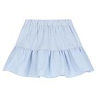 Girls Blue & White Striped Skirt Set, 1, hi-res