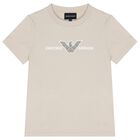 Boys Navy Blue, Ivory & Beige T-Shirts (3 Pack), 1, hi-res