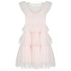 Girls Pink Tulle Embellished Dress, 1, hi-res