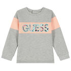 Baby Girls Grey & Pink Logo Tracksuit, 1, hi-res