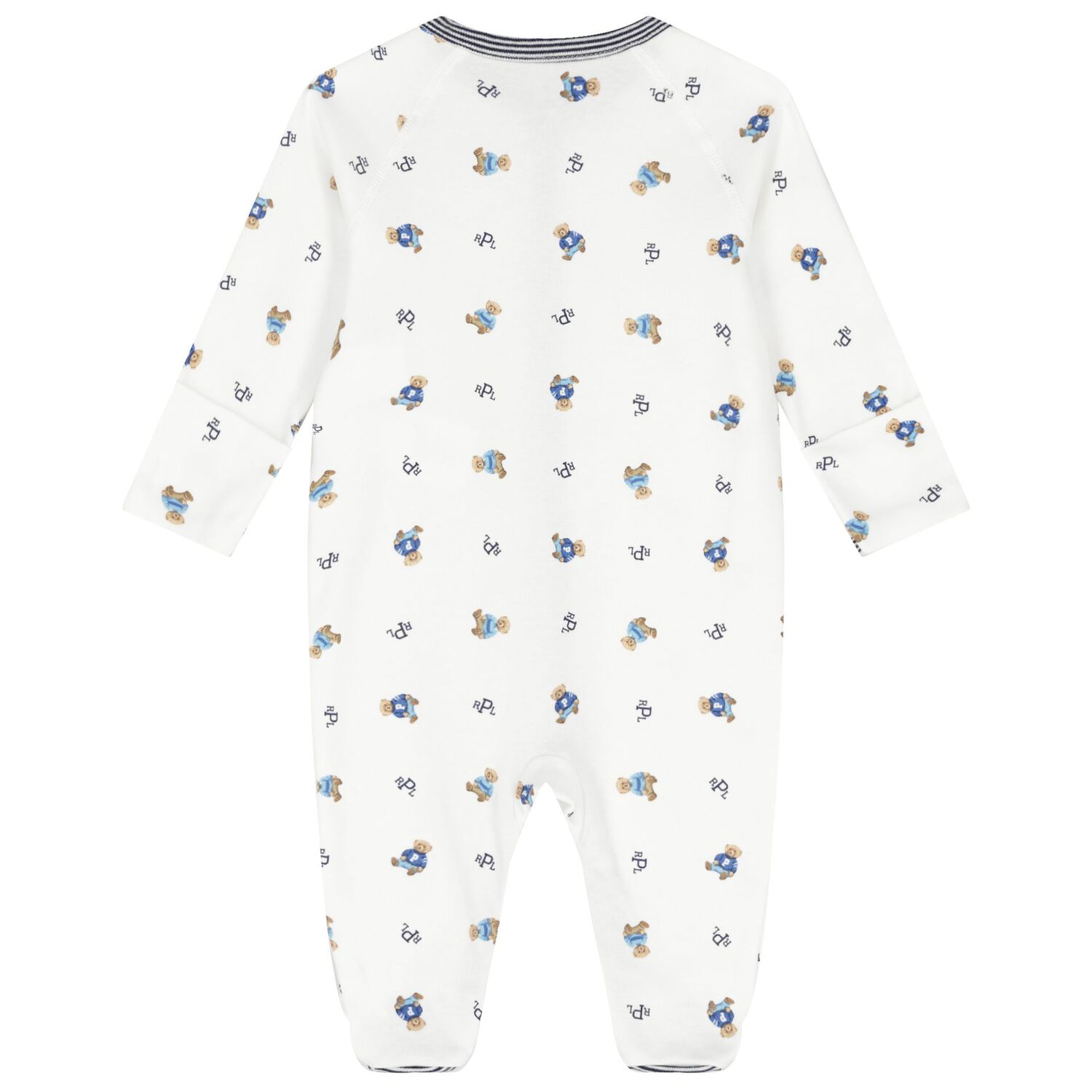 Baby Boys White & Navy Blue Logo Babygrow Gift Set, 1, hi-res