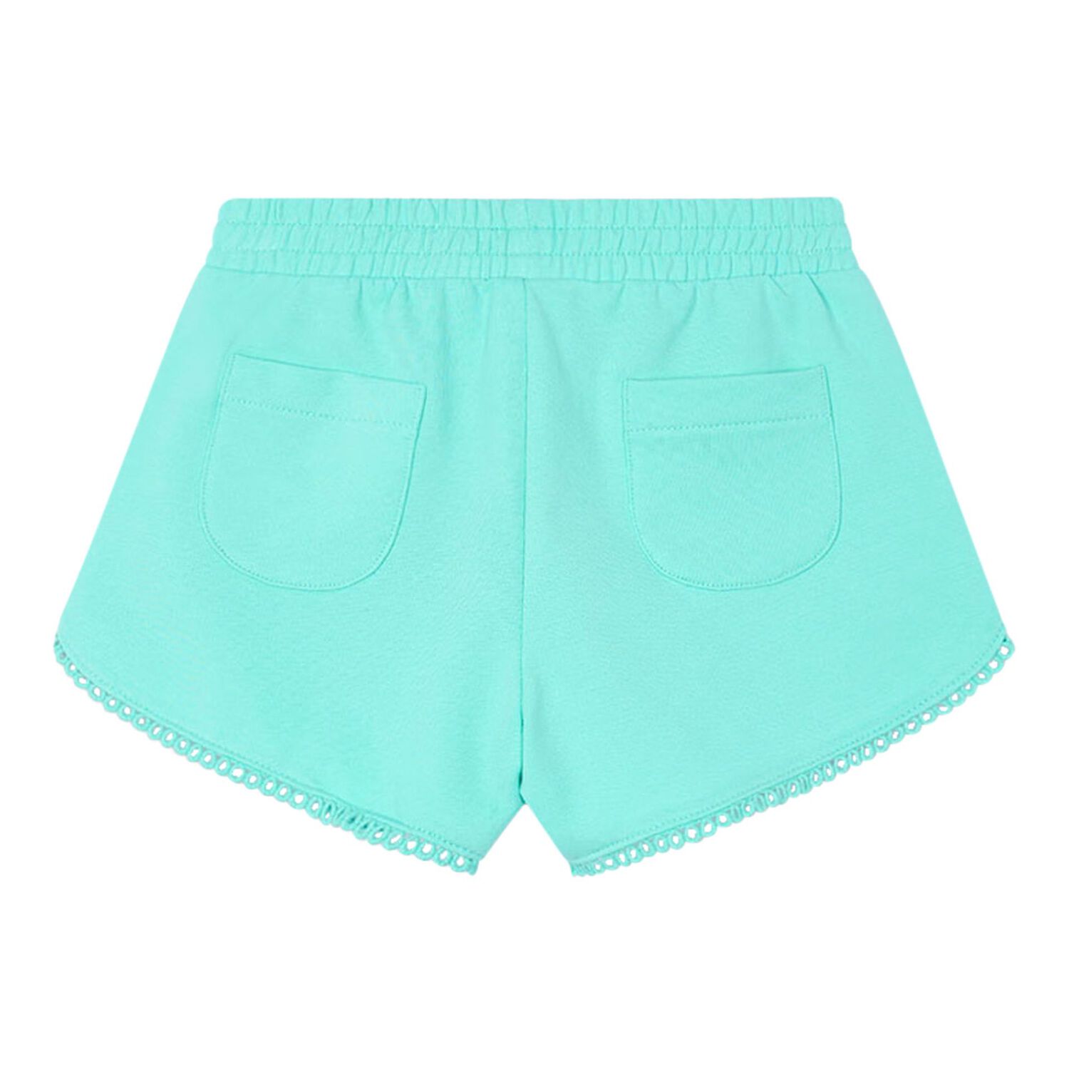 Girls Aqua Cotton Jersey Shorts, 3, hi-res