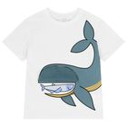 Boys White Whale T-Shirt, 1, hi-res