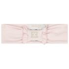 Baby Girls Pink Logo Ruffled Headband, 2, hi-res