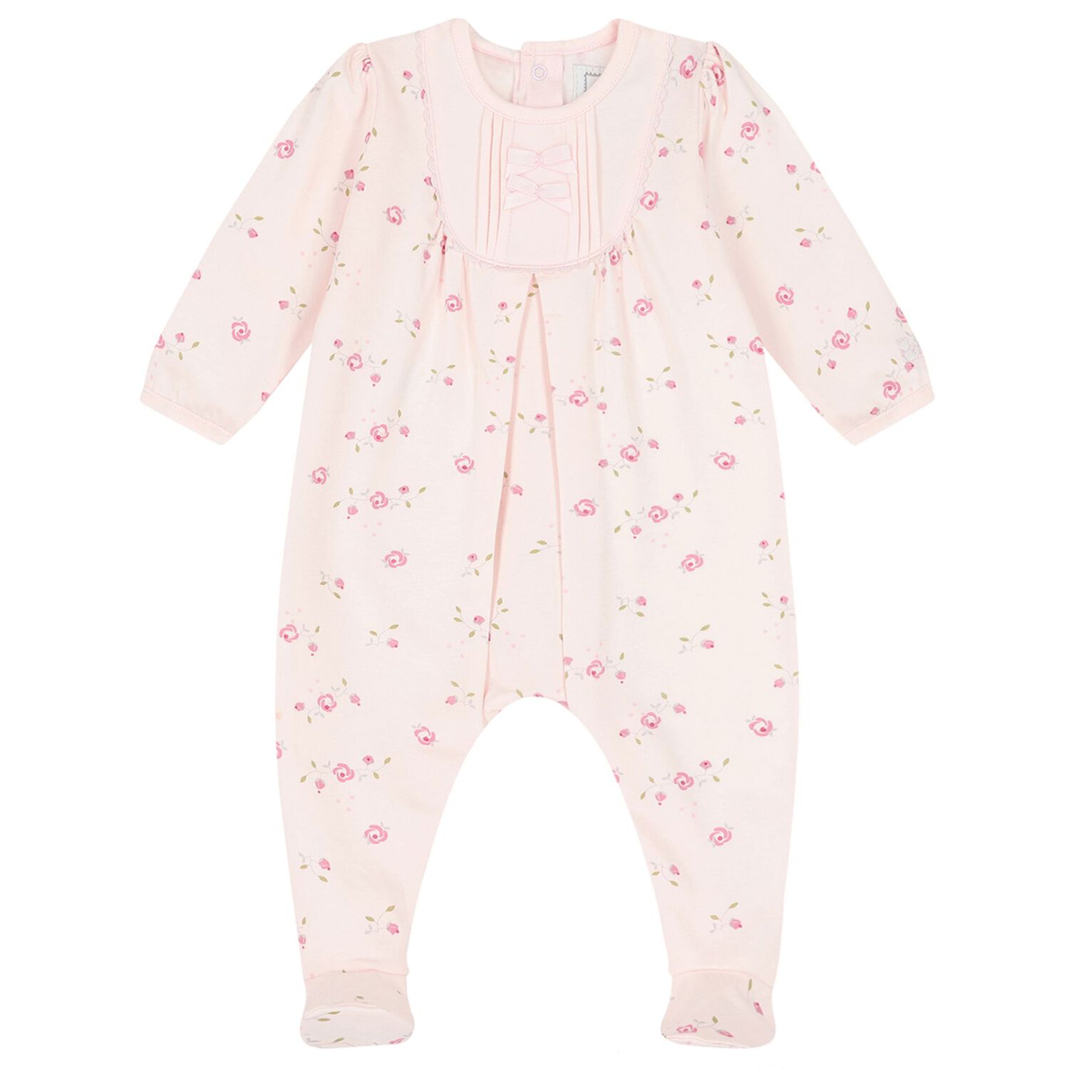 Baby Girls Pink Floral Babygrow Set, 1, hi-res