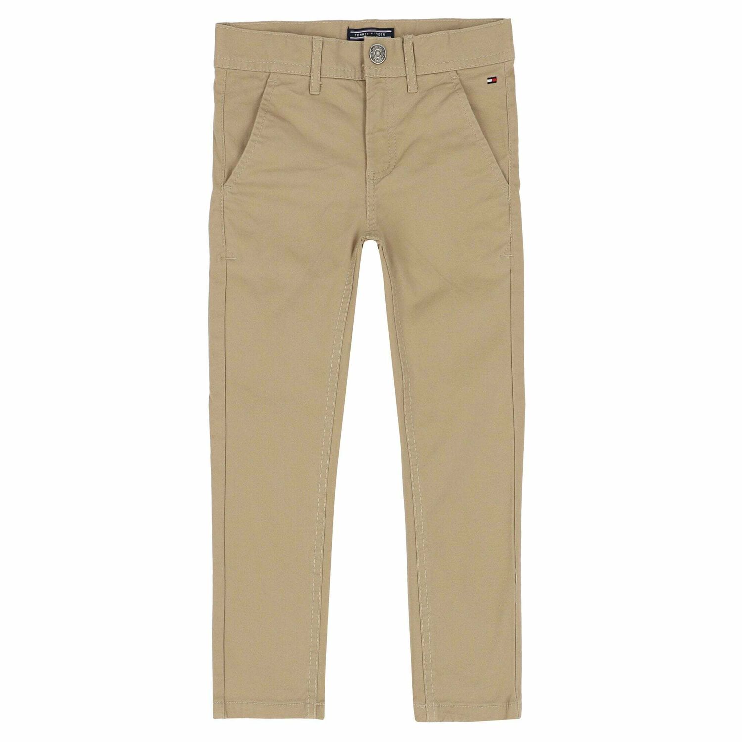 Boys Beige Logo Chinos, 1, hi-res image number null