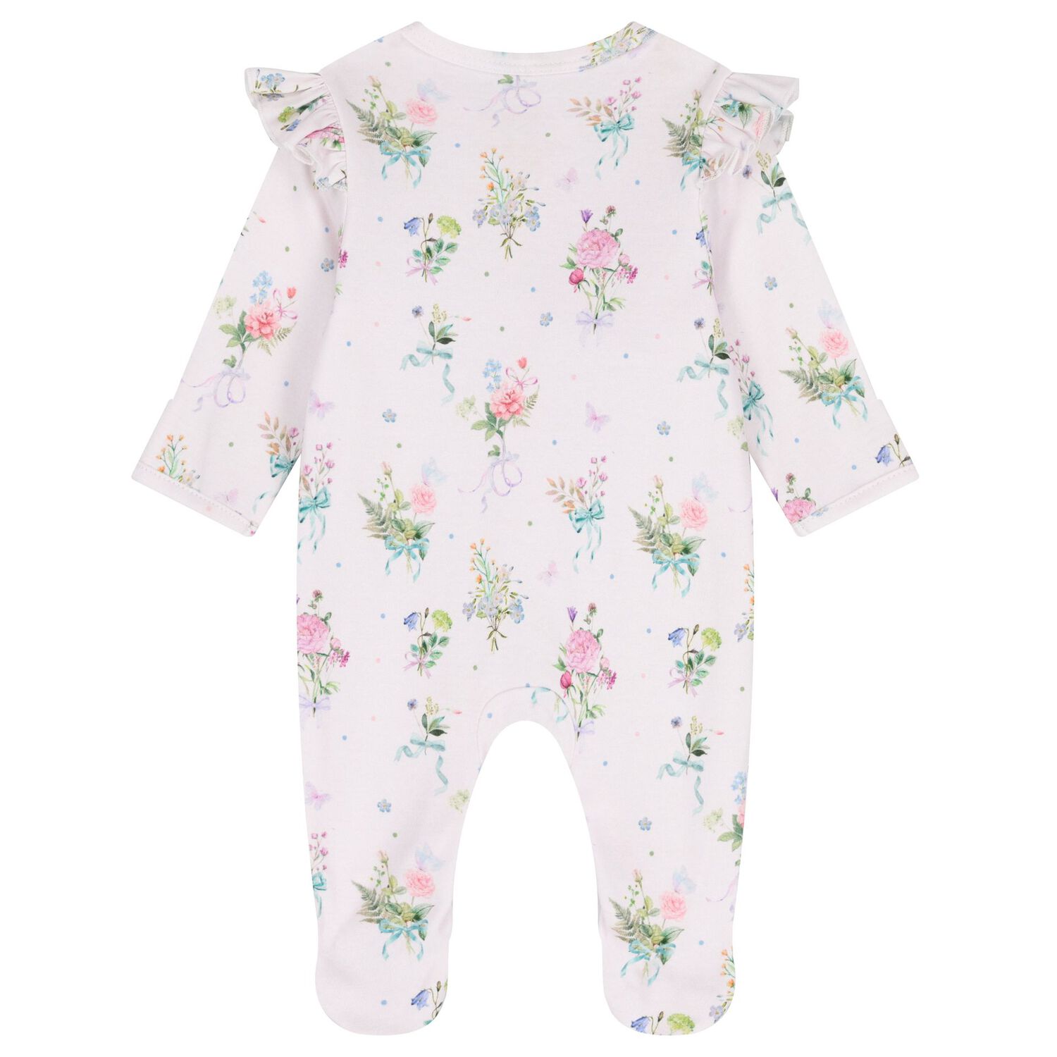 Baby Girls Pink Floral Babygrow Set, 1, hi-res