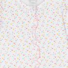 Baby Girls White & Pink Heart Babygrow, 1, hi-res