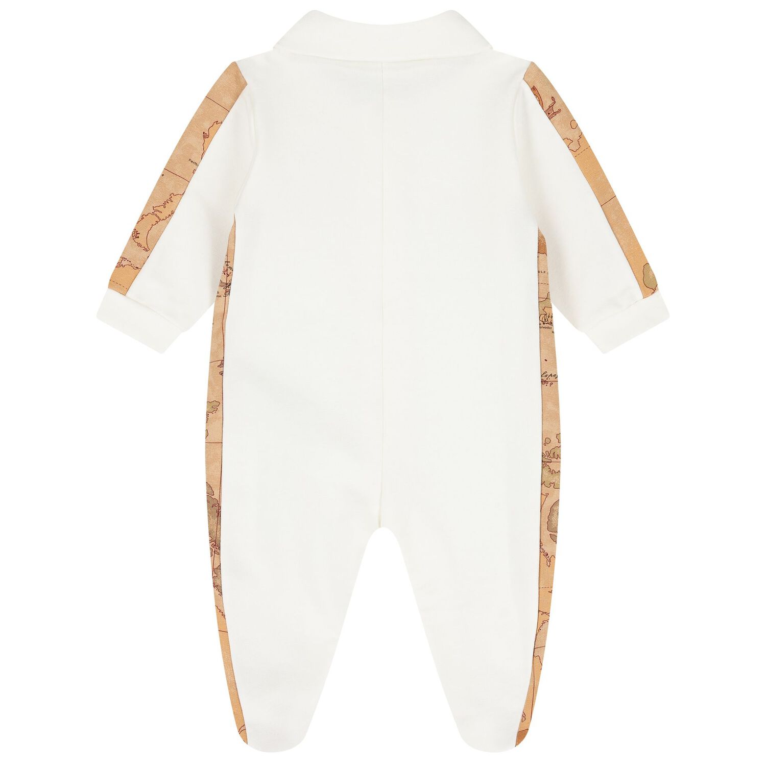 Ivory & Beige Geo Map Babygrow, 1, hi-res