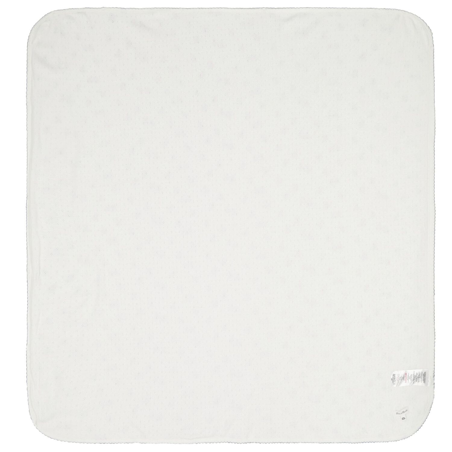 Baby Boys Ivory & Blue Teddy Bear Blanket, 2, hi-res
