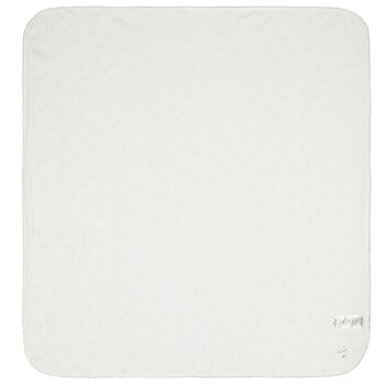 Baby Boys Ivory & Blue Teddy Bear Blanket