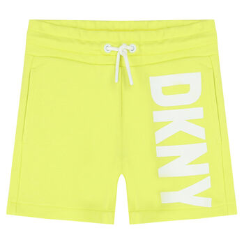 Girls Yellow Logo Shorts