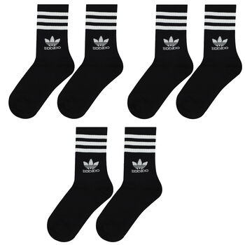 Black Logo Crew Socks ( 3-Pack )