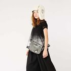 Girls Black Mesh Logo Top, 1, hi-res