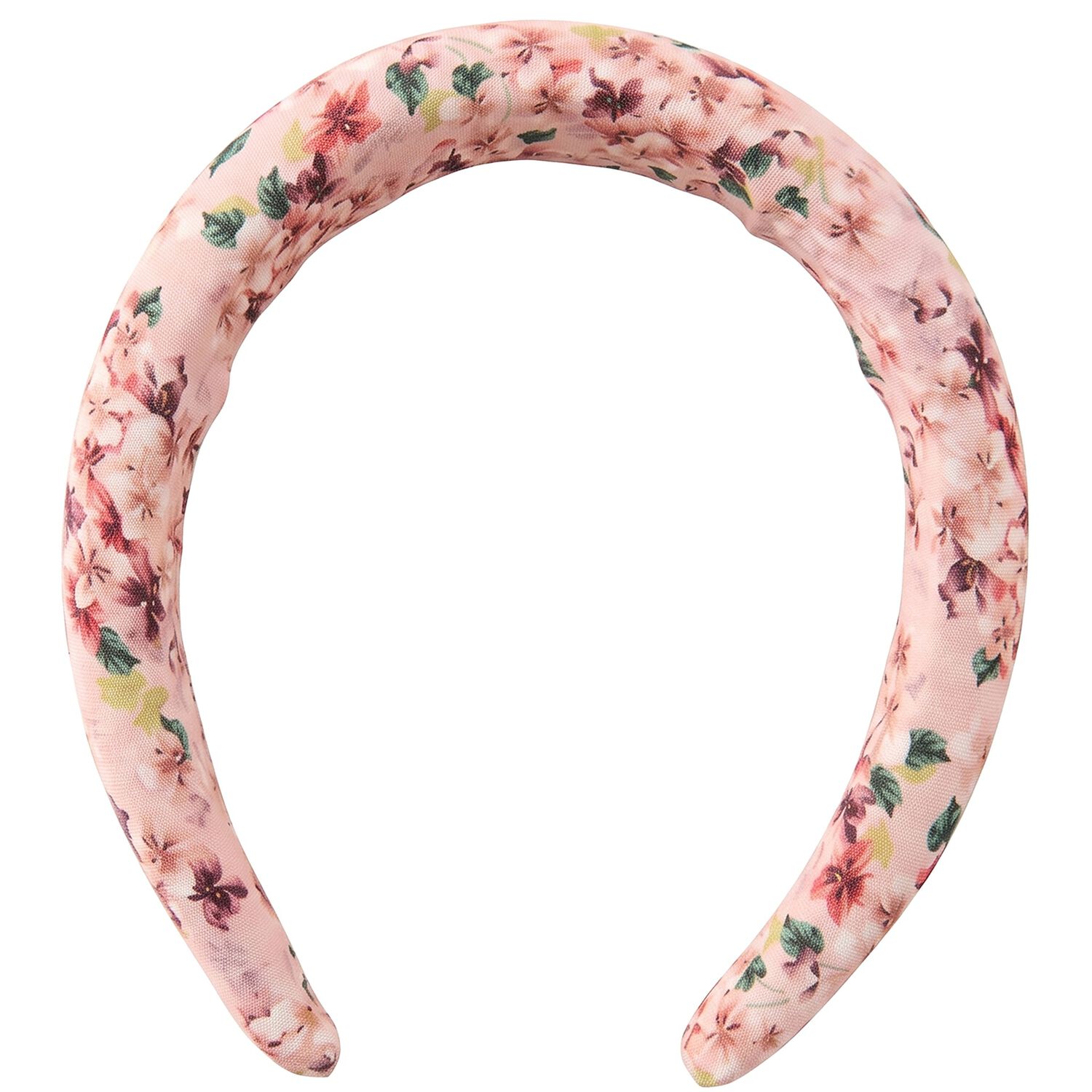 Girls Pink Floral Padded Headband, 1, hi-res
