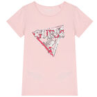 Girls Pink Embellished Logo T-Shirt, 2, hi-res