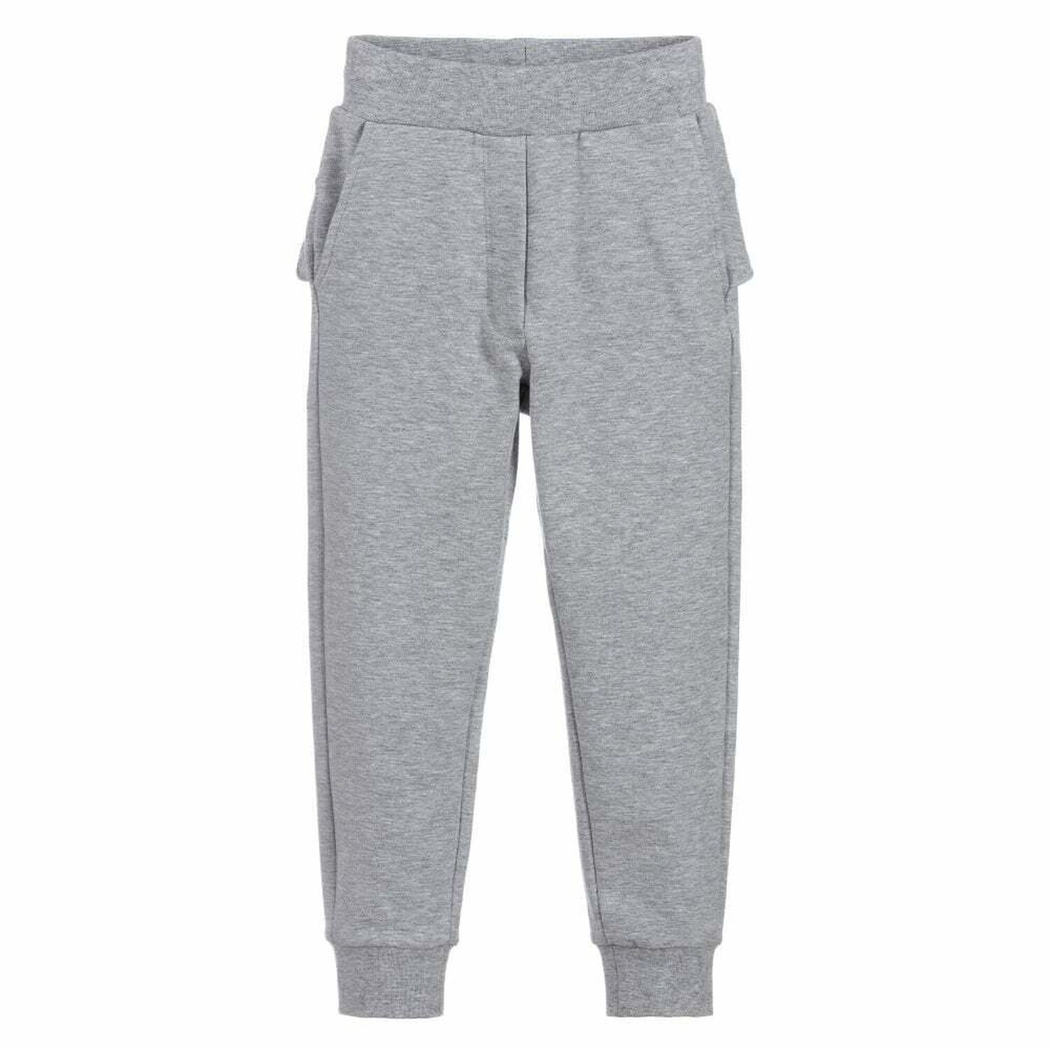 Girls Grey Ruffle Joggers, 1, hi-res image number null