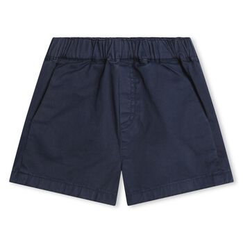 Younger Boys Navy Blue Logo Shorts