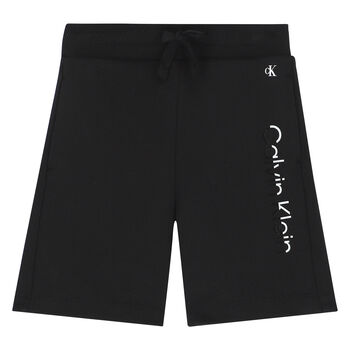 Boys Black Logo Shorts