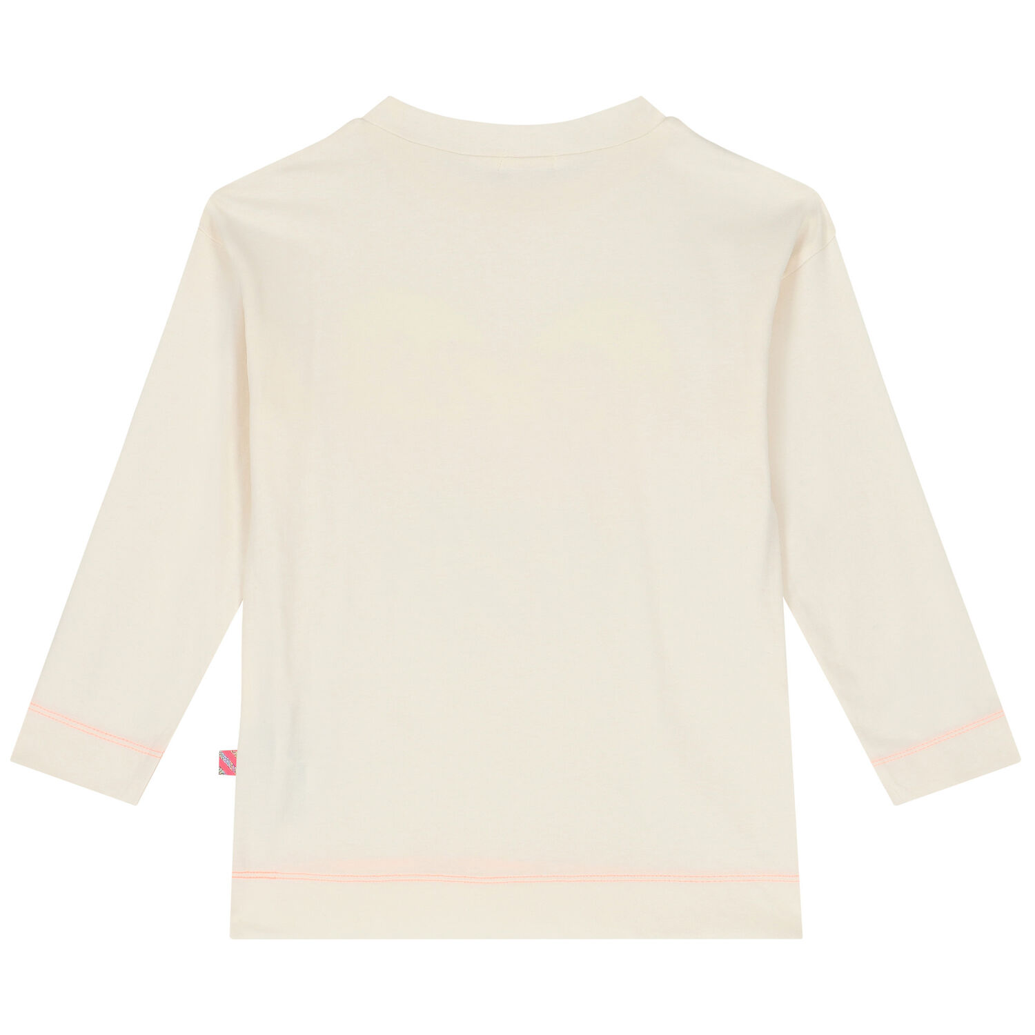 Girls Ivory Heart Long Sleeve Top, 1, hi-res
