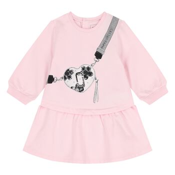 Younger Girls Pink Logo Bag Dress