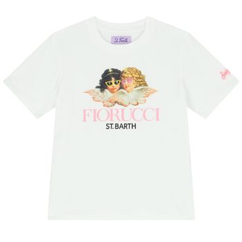Girls White Fiorucci T-Shirt