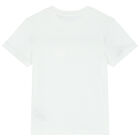 Boys White Logo T-Shirt, 1, hi-res