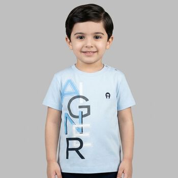 Younger Boys Blue Logo T-Shirt