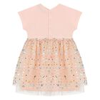 Younger Girls Pink Logo Dress, 2, hi-res