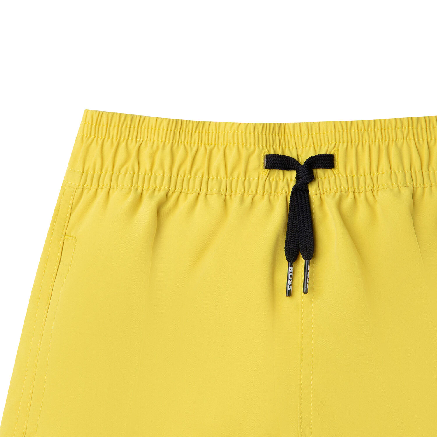 Boys Yellow Logo Swim Shorts, 1, hi-res
