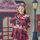 Girls Navy Blue Bow Headband, 1, hi-res