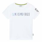 Boys White Holographic Logo T-shirt, 2, hi-res