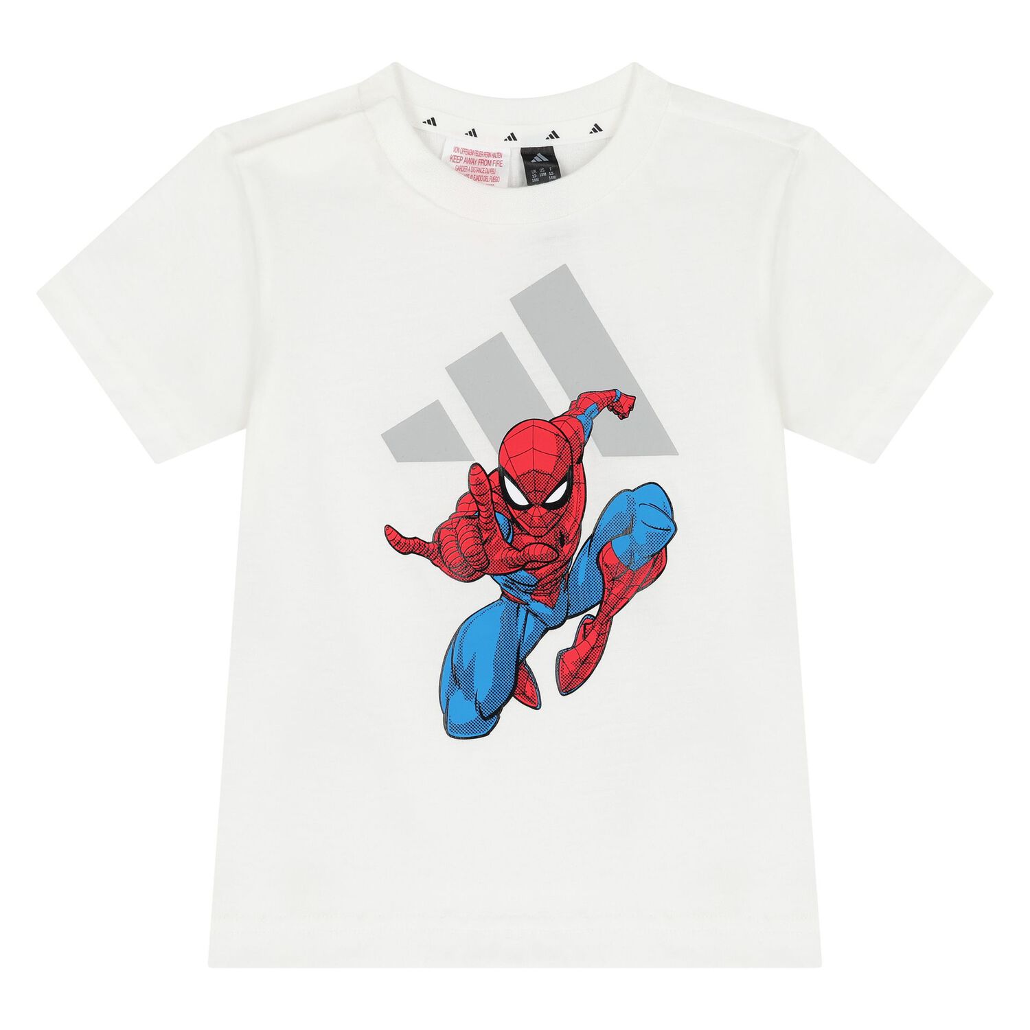 Younger Boys White & Red Marvel Shorts Set, 1, hi-res image number null